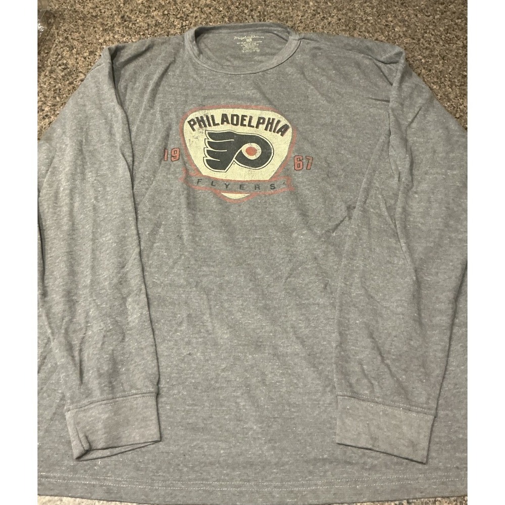 Wright & Ditson Philadelphia Flyers Long Sleeve Sweatshirt Men XXL Gray Retro 67